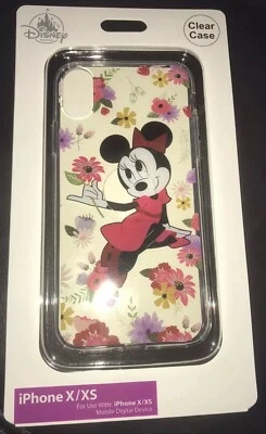 迪士尼乐园 D-Tech 米妮鼠标和花朵 iPhone X/XS 外壳 保护套 全新 — 第 1/3 张图片