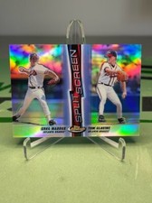 1999 Topps Finest Split Screen Refractor Both Tom Glavine Greg Maddux - Atlanta