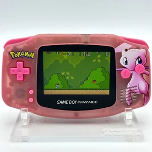 Game Boy Advance GBA Custom IPS Backlit Screen UV Printed Shell Mew Pink Pokemon - Bild 1 von 3