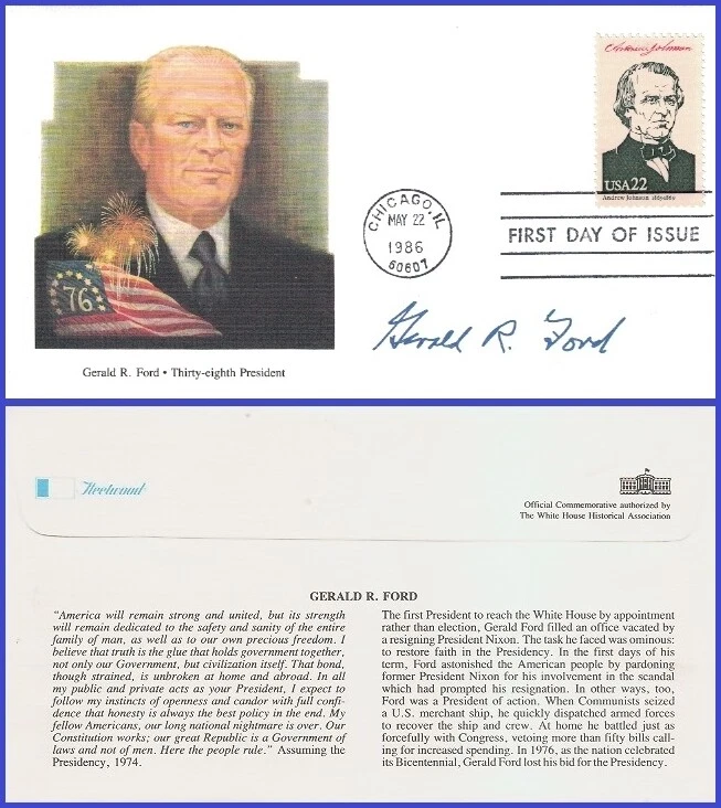 USA5 #2219k U/A FLEETWOOD 5 FDC   38th Gelald R. Ford - Image 1 of 1