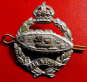 Insignia de gorra del Cuerpo de Tanques de Canadá de la Segunda Guerra Mundial KC King's Crown - Imagen 1 de 3