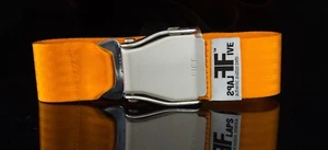 Flugzeuggürtel by FlapsFive - orange  - Authentic Aviation NEU - Picture 1 of 5