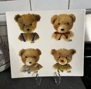 NEU rechteckige Platte unsere Bären Muster von GIEN Frankreich Timeline bezaubernd - Bild 1 von 7