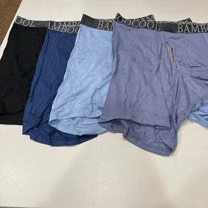 BAMBOO COOL Men's Breathable Underwear Mesh Boxer Briefs 4 Pack Blue 3XL - Picture 1 of 3