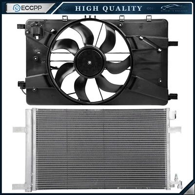 Electric AC Condenser Cooling Fan Kit For 2011 2012 2013-2015 Chevrolet Cruze Foto 1 de 4