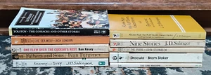 Menge 10 alte klassische Taschenbücher Romane Dracula Steinbeck Salinger Tolstoi - Bild 1 von 11
