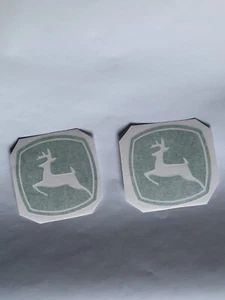 John Deere Tractors Sticker Deers x 2 (10cm x 10cm) - Picture 1 of 1
