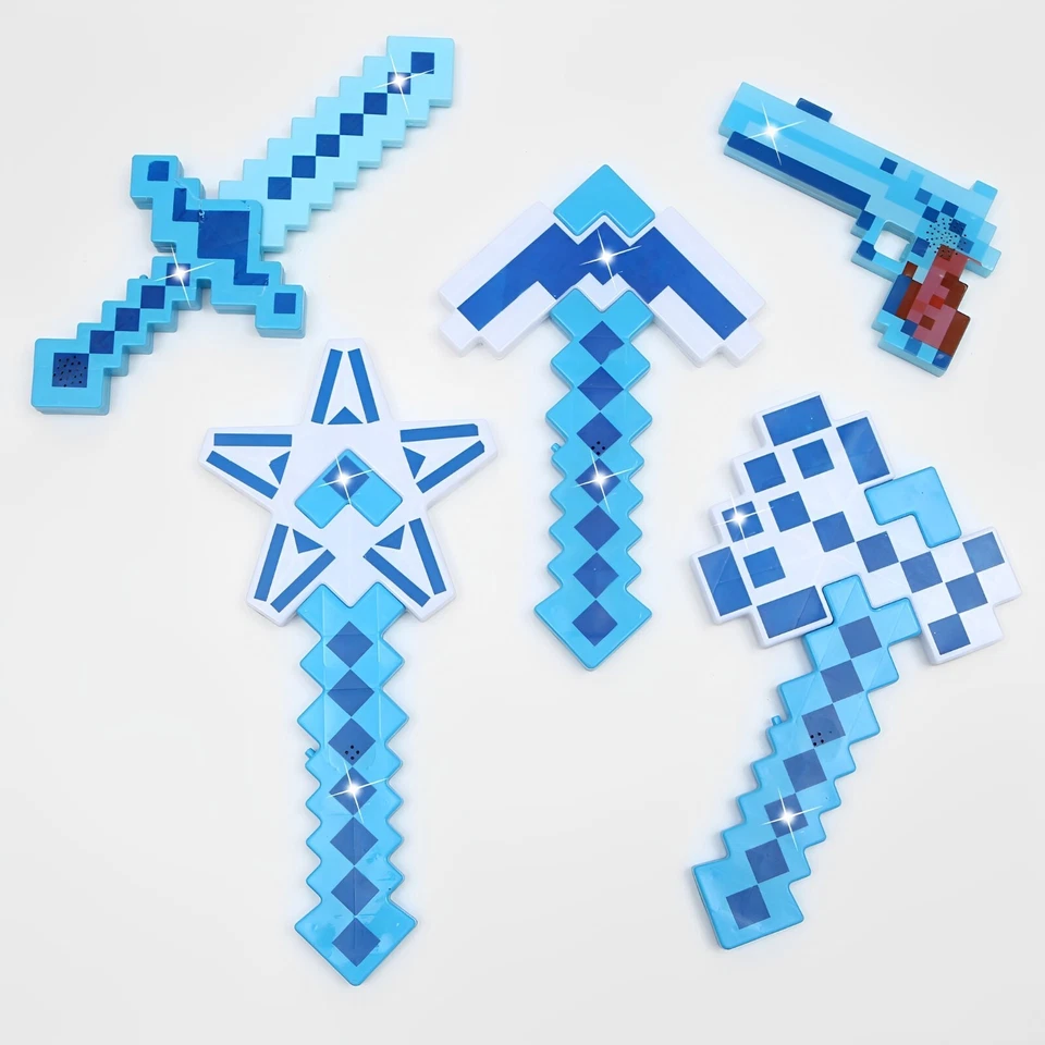 Juego de 5 armas de píxeles DIAMOND juguete de batalla de píxeles con iluminación LED para niños y niñas Foto 1 de 4