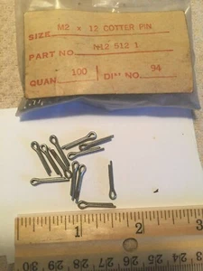 Metric Cotter Pins 2mm X 12mm DIN 94 vw N#12-512-1 - Picture 1 of 2