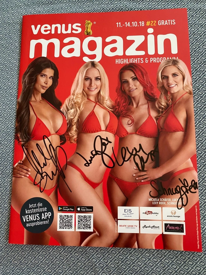 Magazin - Venus.Signiert von Lucy Cat-Lexy Roxx-Schnuggie91-Micaela Schäfer 2018 - Bild 1 von 1