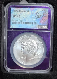 2024 Peace silver dollar NGC MS 70 - Picture 1 of 2