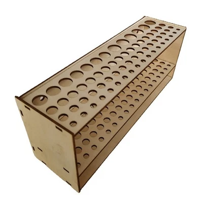Brush Holder with 67 Holes, Wooden Brush Stand, Desk Organizer, WAN5938 - Image 1 of 4