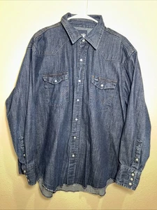 Wrangler Cowboy Cut Authentic Work Western Hemd Pearl Snap Herren XXL - Bild 1 von 5