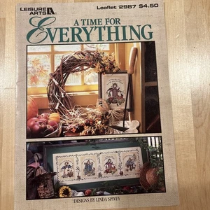 Counted Cross Stitch Pattern 2987 A TIME FOR EVERYTHING Leisure Arts VTG seasons - Picture 1 of 2