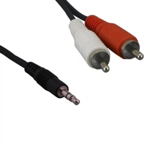 Cable auxiliar de 3,5 mm macho a RCA RW de 12 pies audio estéreo para PC, iPhone - Imagen 1 de 1