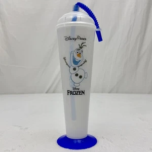 Disney Parks Frozen Olaf, Anna & Elsa Souvenir 20oz Sipper Beverage Cup & Straw - Picture 1 of 11