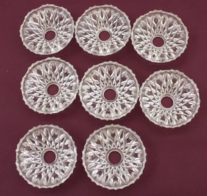 EIGHT VINTAGE GLASS CHANDELIER  CUPS   BOBECHES (JL20) - Picture 1 of 6