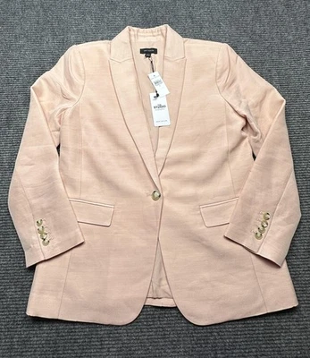 Ann Taylor Blazer Jacket Womens 6 Pink Wool Blend The Studio Collection Lined - Image 1 of 4