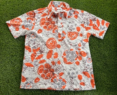 Vintage 70s Difini Made in USA Disco Rockabilly Pullover Polo Shirt XL - Image 1 of 4