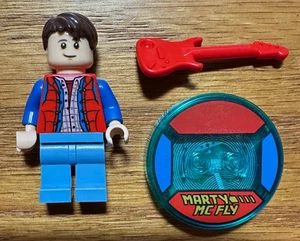 LEGO Dimensions Back to the Future MARTY MCFLY Minifigur mit Scheibe - Bild 1 von 2