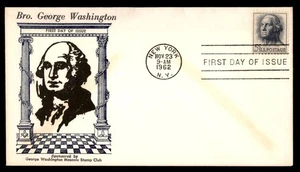 Mayfairstamps US FDC 1962 George Washington Masonic Brother First Day Cover aau_ - Picture 1 of 2