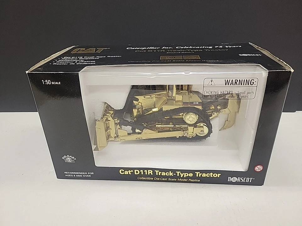 Norscot 55062 Cat D11r Tractor 75th Anniversary Gold Diecast Model 1 50