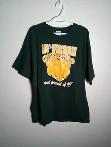 Gildan Wisconsin Cheesehead grünes T-Shirt 2XL - Bild 1 von 4