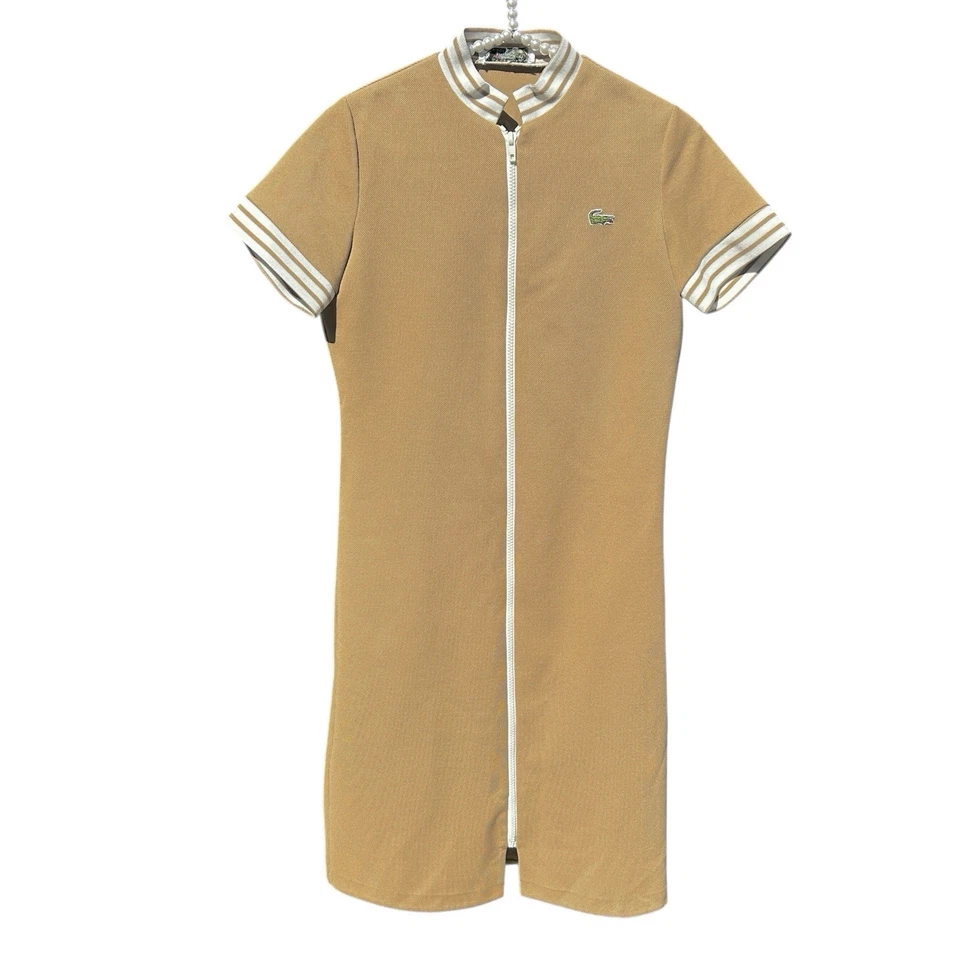 Vestido Vintage Chemise Lacoste Cremallera Completa S Athleisure Preppy Deportivo Minimalista Años 70 Foto 1 de 4