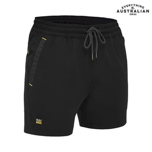 Bisley BSH1331 Flex & Move 4-Way Stretch Elastic Short- Black - Picture 1 of 5