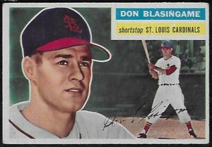 1956 Topps #309 Don Blasingame St. Louis Cardinals Excellent!