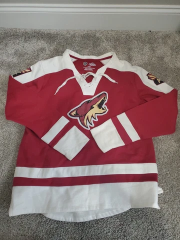 Arizona Coyotes Jersey Style Sweatshirt Womens L Large Red Cotton Blend Majestic Cover