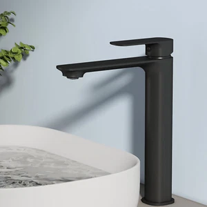 Waschtischarmatur Bad Wasserhahn Waschbecken Für Bad Badarmatur Chrom/Schwarz - Bild 1 von 20