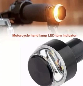COPPIA FRECCE MOTO LED DA MANUBRIO TERMINALE MANUBRIO DIURNE FRECCIA UNIVERSALI - Picture 1 of 8