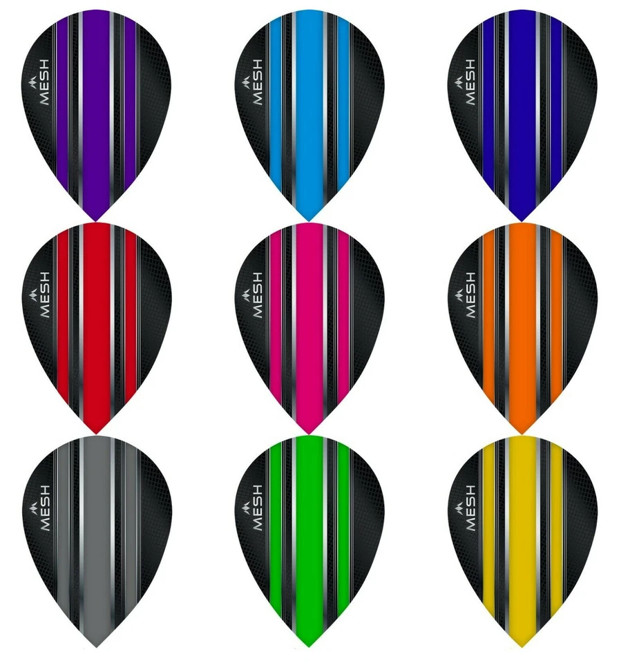 5 New Sets Mission Mesh Pear Dart Flights – Ships w/ Tracking - Select Color