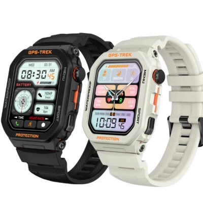 2025 Military GPS Smart Watch For Men (Answer/Make Calls) Rugged Fitness Tracker - Image 1 of 4