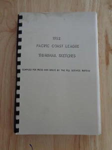 1952 Pacific Coast League Thumbnail Sketches by PGL Service Bureau SC - Picture 1 of 1