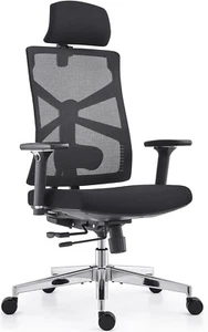Ergonomischer Bürostuhl mit Adaptiver Rückenlehne | Schwarz - Bild 1 von 8