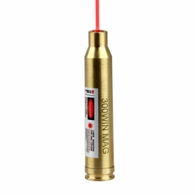 Brass 300 WIN MAG Bore Sighter Red Laser Boresighter for Gun Rifle w/Battery - Image 1 of 4
