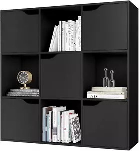 Unidad de almacenamiento cubo negro librería estante para libros vitrina LvDon - Imagen 1 de 4