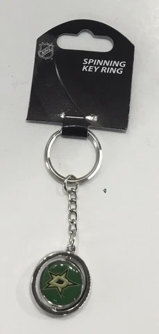 Dallas Stars NHL Puck Spinning Ring Keychain Officially Licensed Product Cover