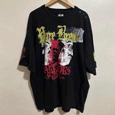 Vintage Blac Label Shirt Men 3XL Black Layered Skull Grunge Goth Y2K - Image 1 of 2