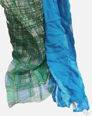 2 pc-Vintage Womens Head Scarves/Neckerchief Italian Silk/Japan-Vinal Pre Owned - Image 1 of 4