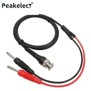 Peakelect BNC Male Plug to Dual 4mm Stackable Banana Plug Test Lead Wire Cable - Picture 1 of 5