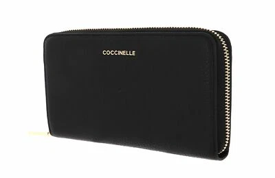 COCCINELLE Zip Wallet Grainy Leather Noir - Photo 1/4
