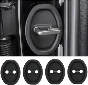 4xLuminous Car Silicone Door Latch Lock Covers Silicone Protectors Universal Fit - Picture 1 of 18