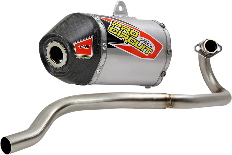 PRO CIRCUIT 0122011F EXHAUST T6 SS CF CAP SA KAWASAKI KLX 110 2019 - Immagine 1 di 1