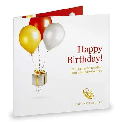 2013 S US Mint Happy Birthday Proof Coin Set N16 with Gift Card Folder 1st year  - Image 1 of 4