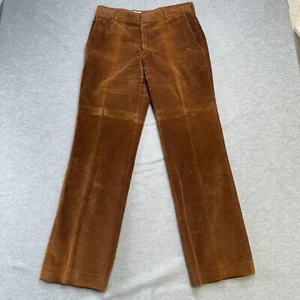 Vintage LL Bean Corduroy Pants Mens 30x30 Brown Wide Wale Field Hunting Trousers - Picture 1 of 15