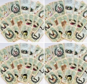 Easter Cards Lot Of 50+ Shabby Chic Vintage Themed Cards Easter Crafts #EC52 - Picture 1 of 3