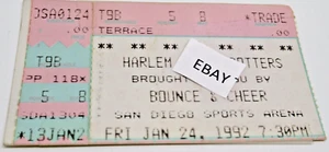 Harlem Globetrotters San Diego Sports Arena JAN 24, 1992 California Ticket Stub - Picture 1 of 2